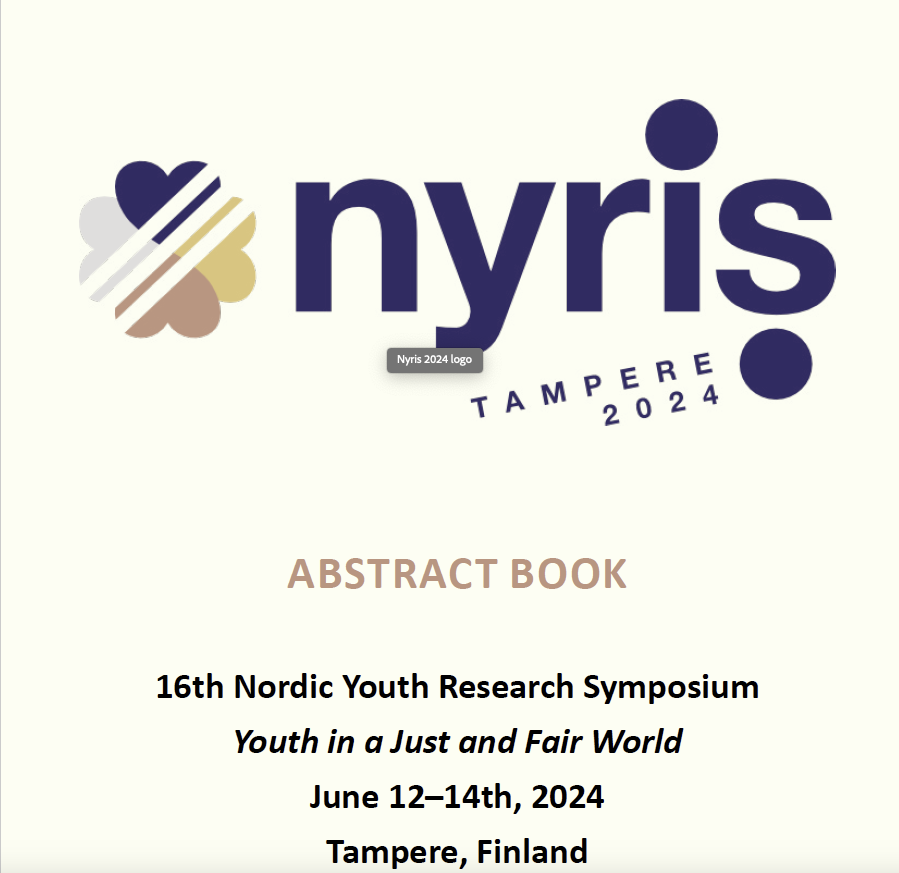 16th Nordic Youth Research Symposium Youth in a Just and Fair World June 12–14th, 2024